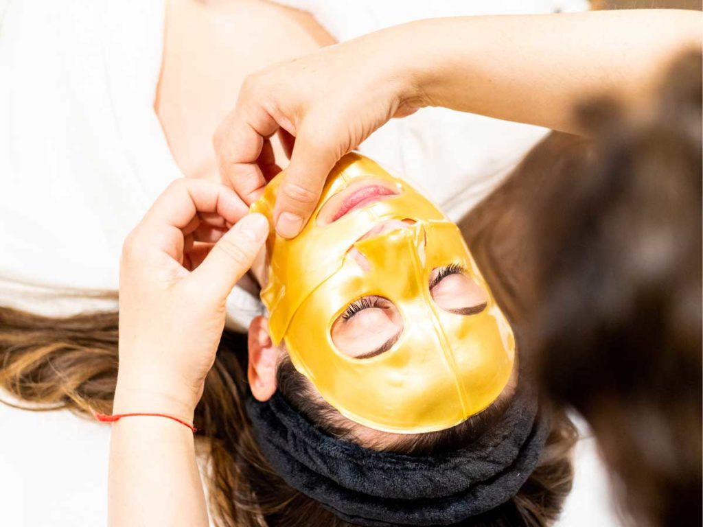 Gold Face Mask.