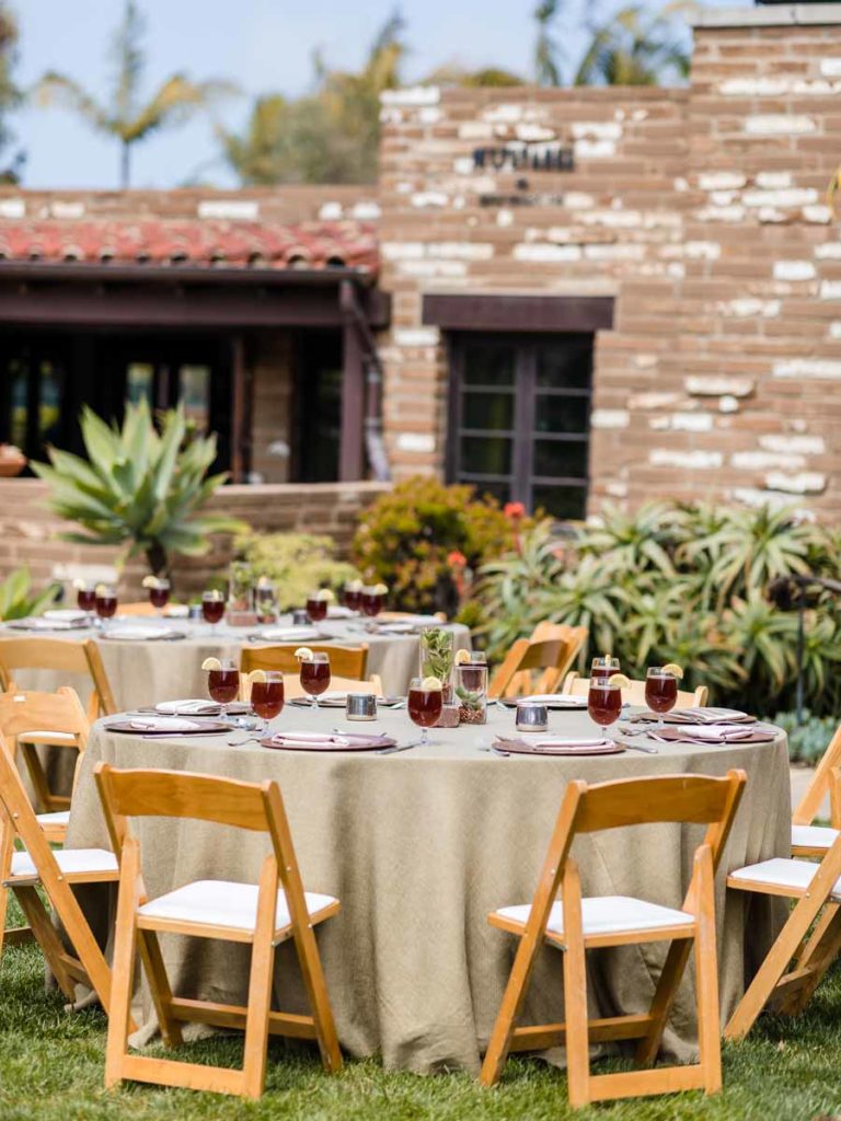 Outdoor Event With Round Tables.