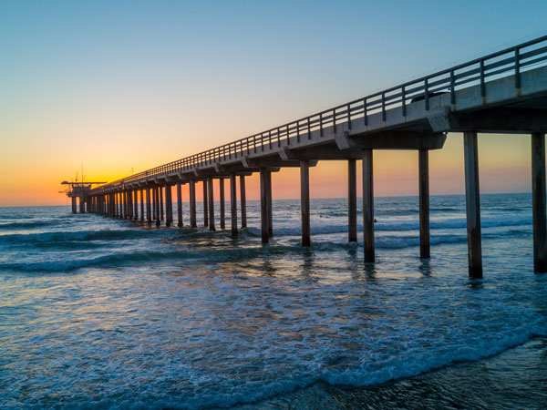 Pier At Sunset.