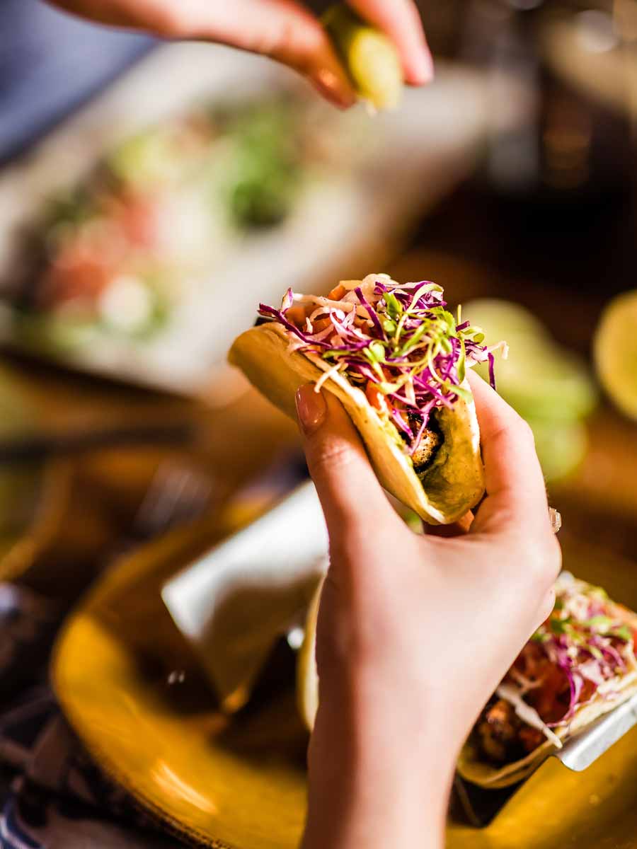 Hand Holding A Taco.
