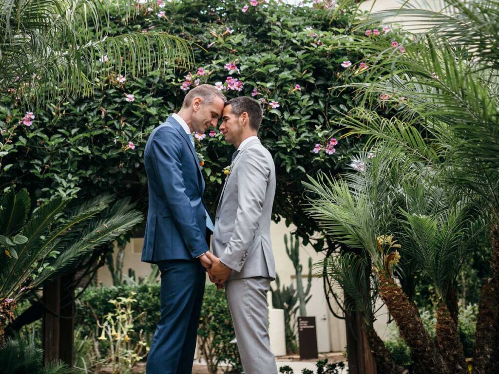 two men getting married