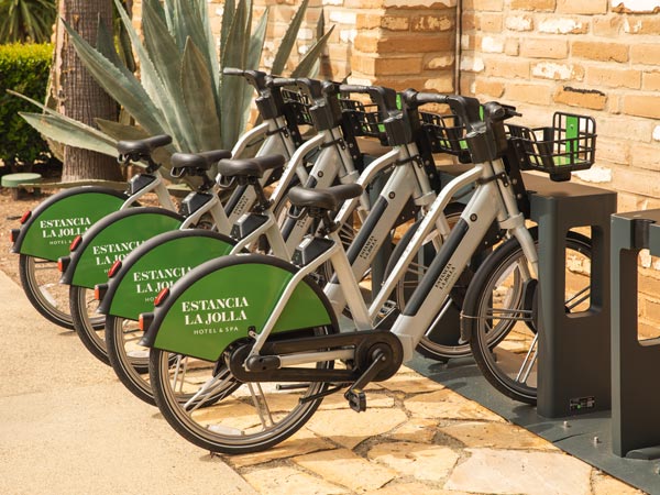 eBikes parking at Estancia Resort