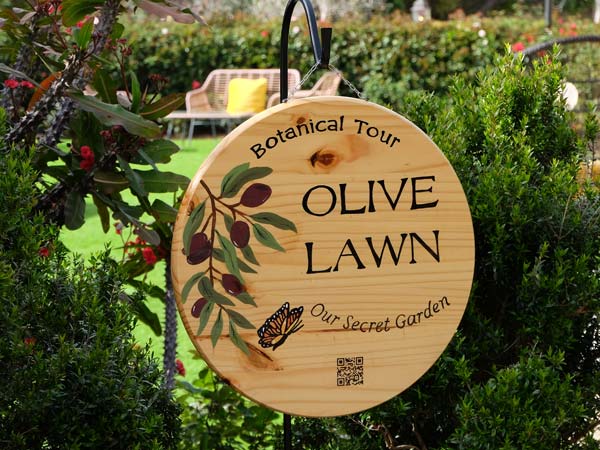 olive lawn sign