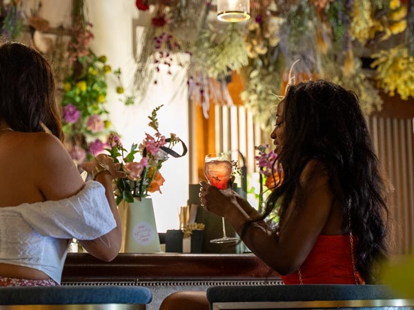 Girls Having Drinks