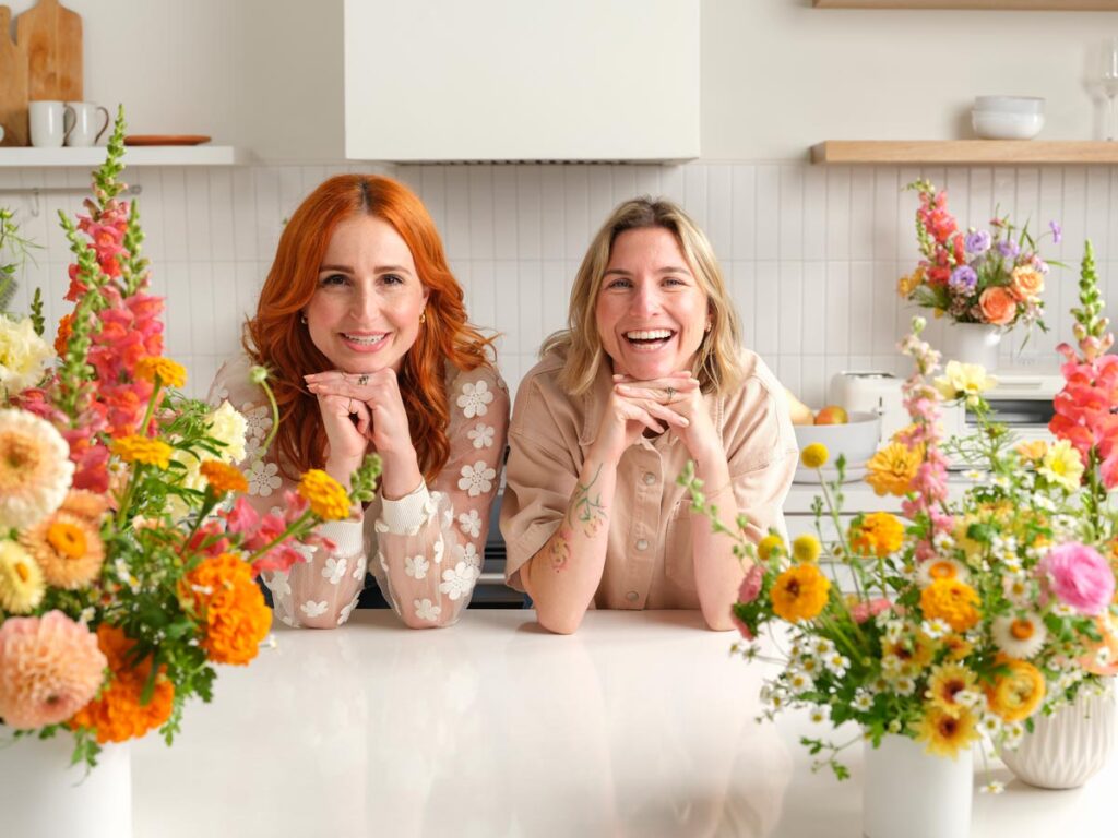 Girls And Flower Bouquets