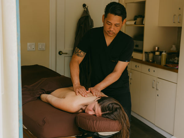 Lady Getting A Massage