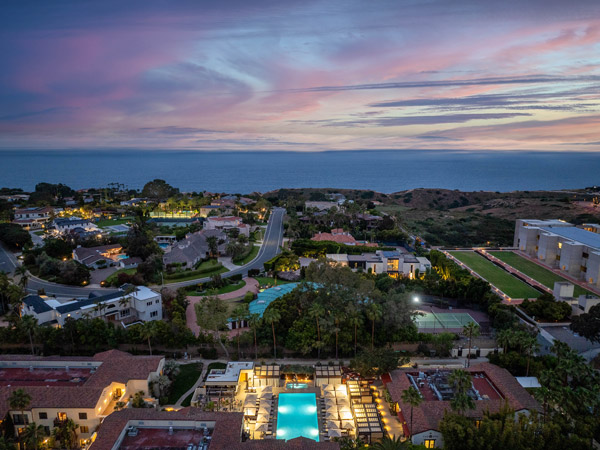 Aerial View Of Estancia At Sunset